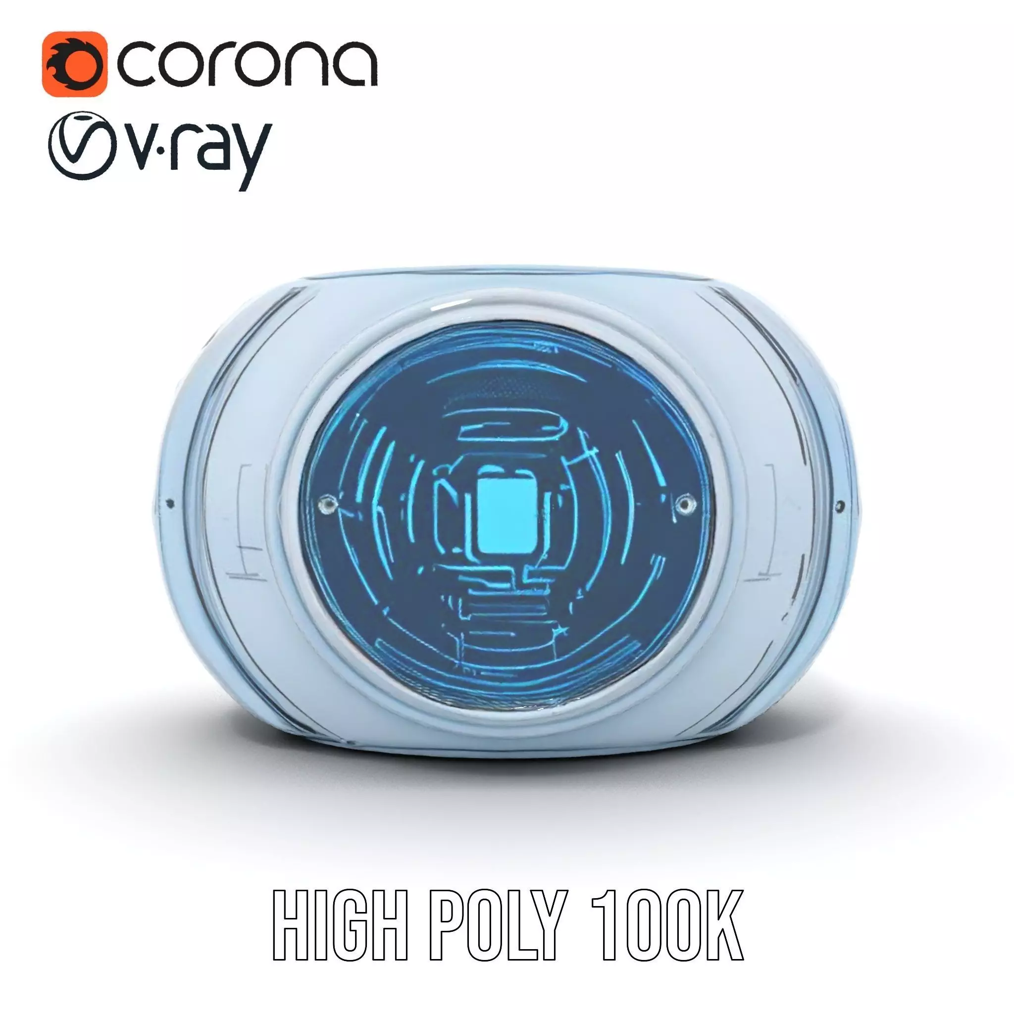 Futuristic WallMounted Control Panel Model Pack Low-poly 3D model_29