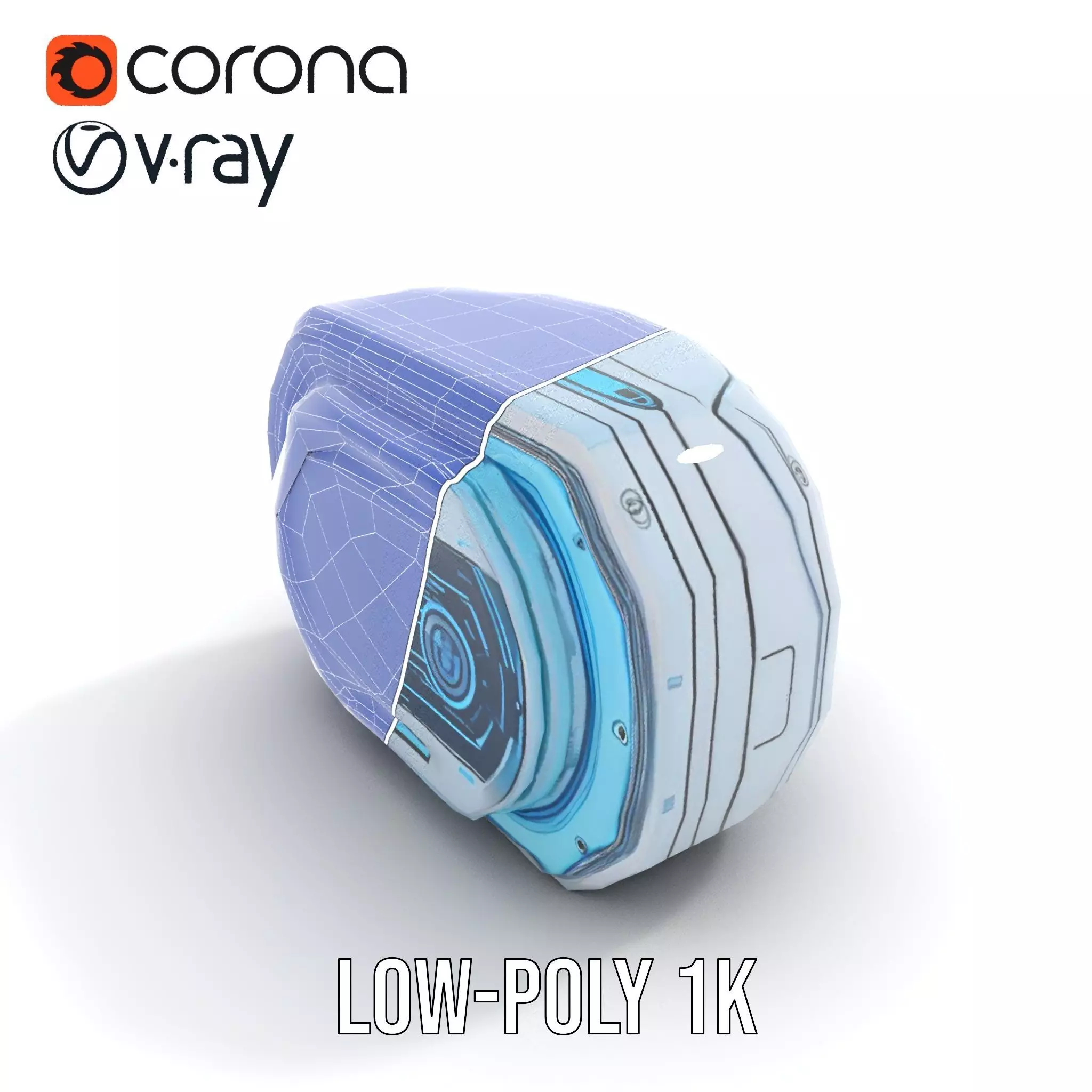 Futuristic WallMounted Control Panel Model Pack Low-poly 3D model_28