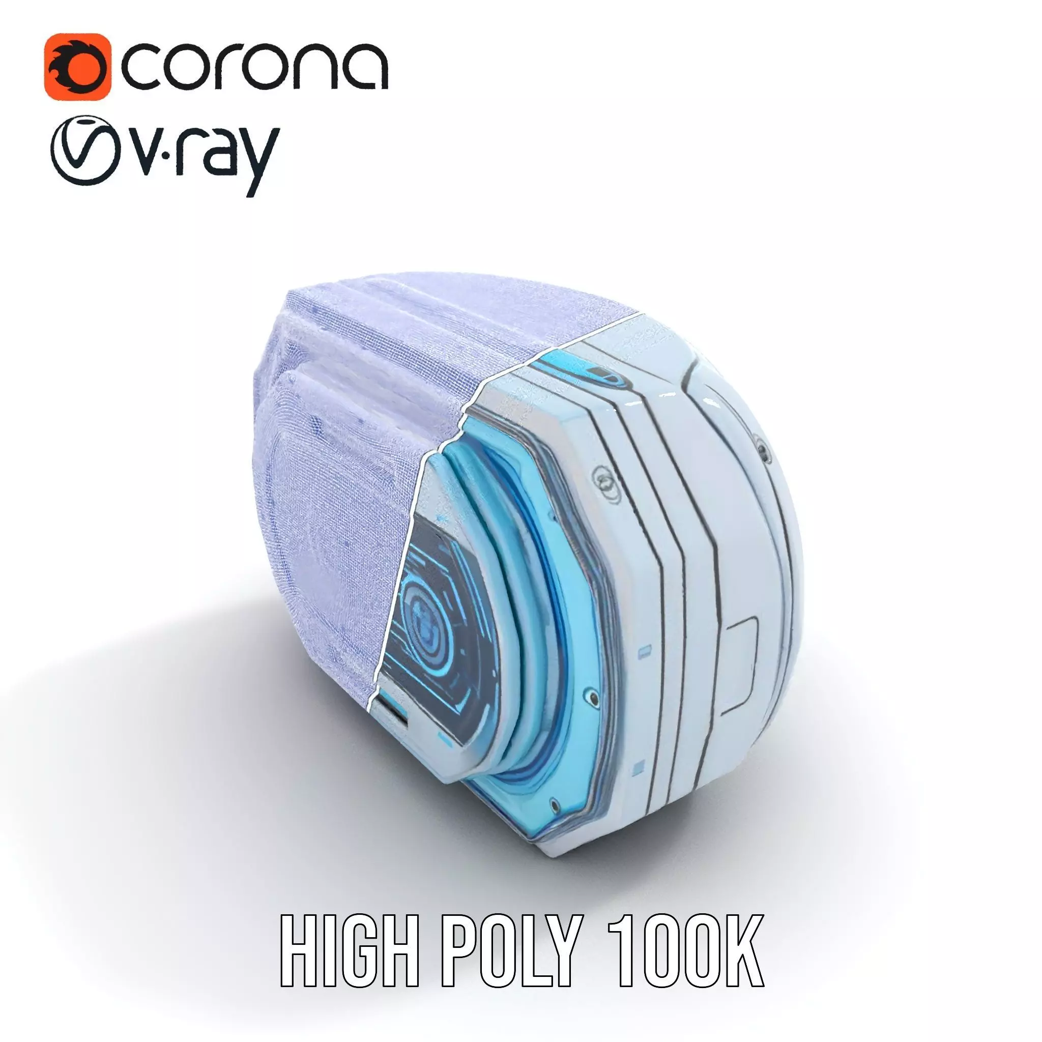 Futuristic WallMounted Control Panel Model Pack Low-poly 3D model_21