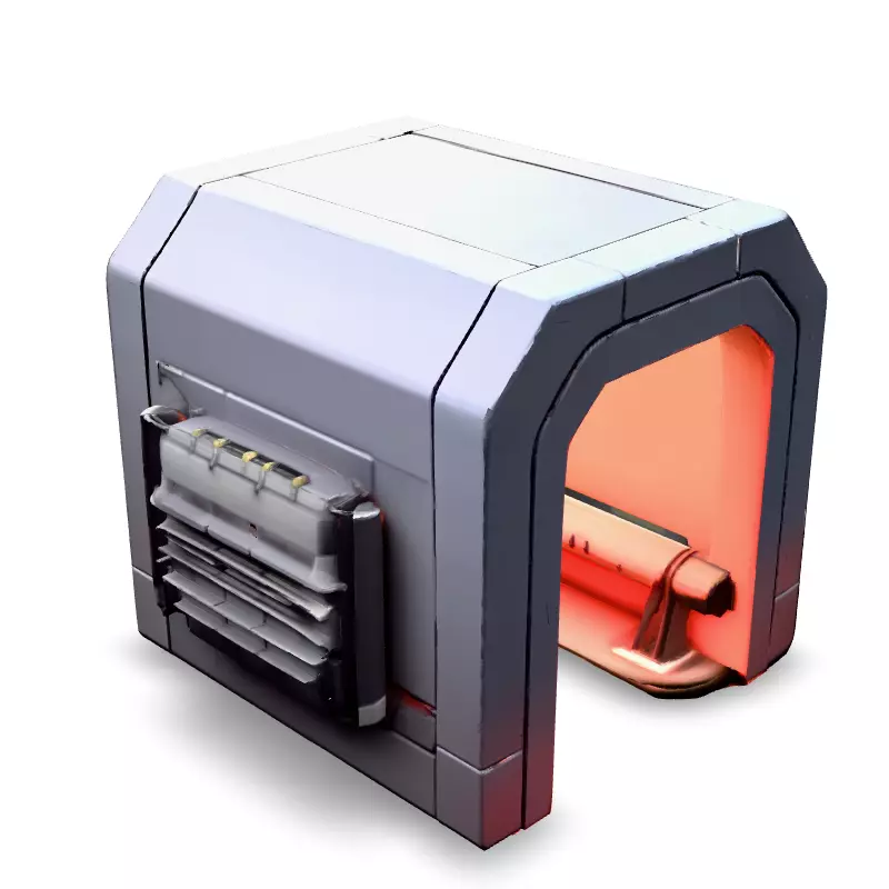 SciFi Airlock Corridor 3D Model Low-poly 3D model_5