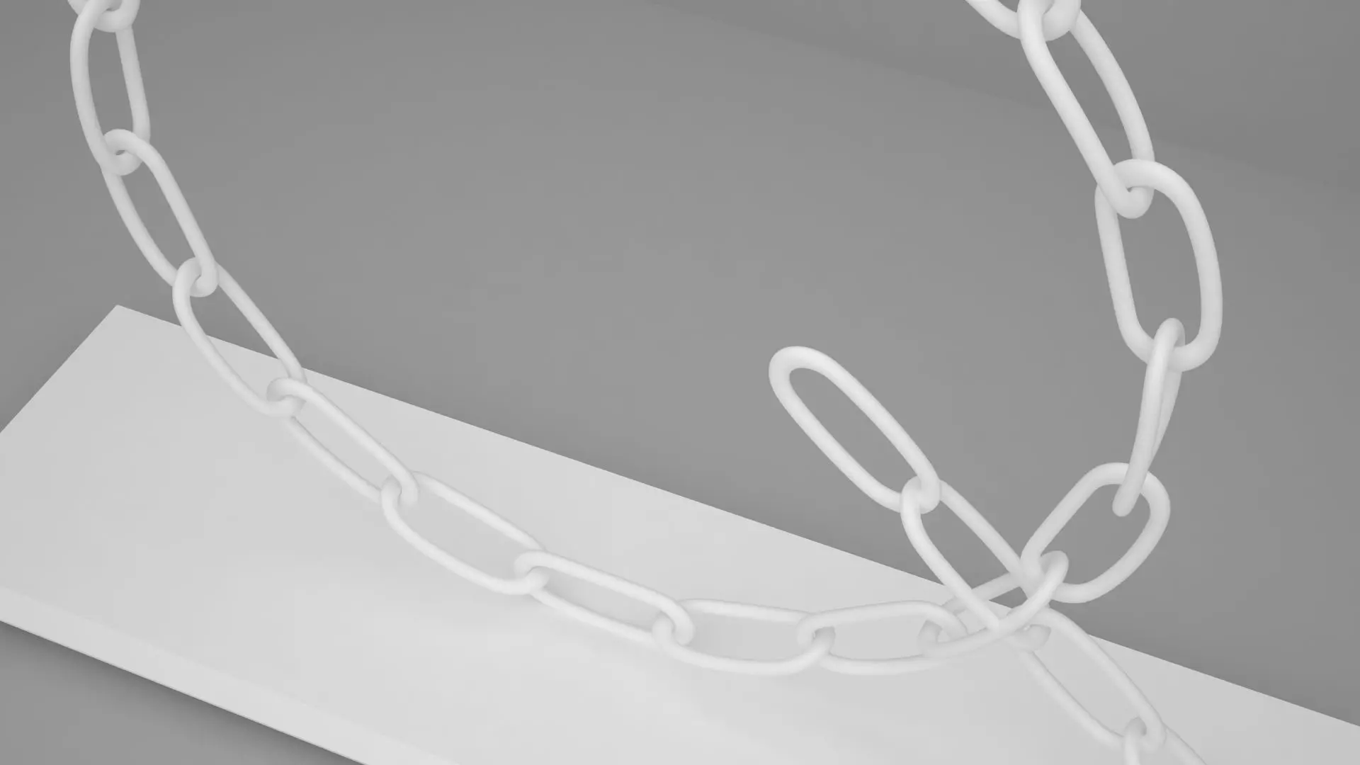 Alphabet Chain Q Candleholder White Color 3D model_2