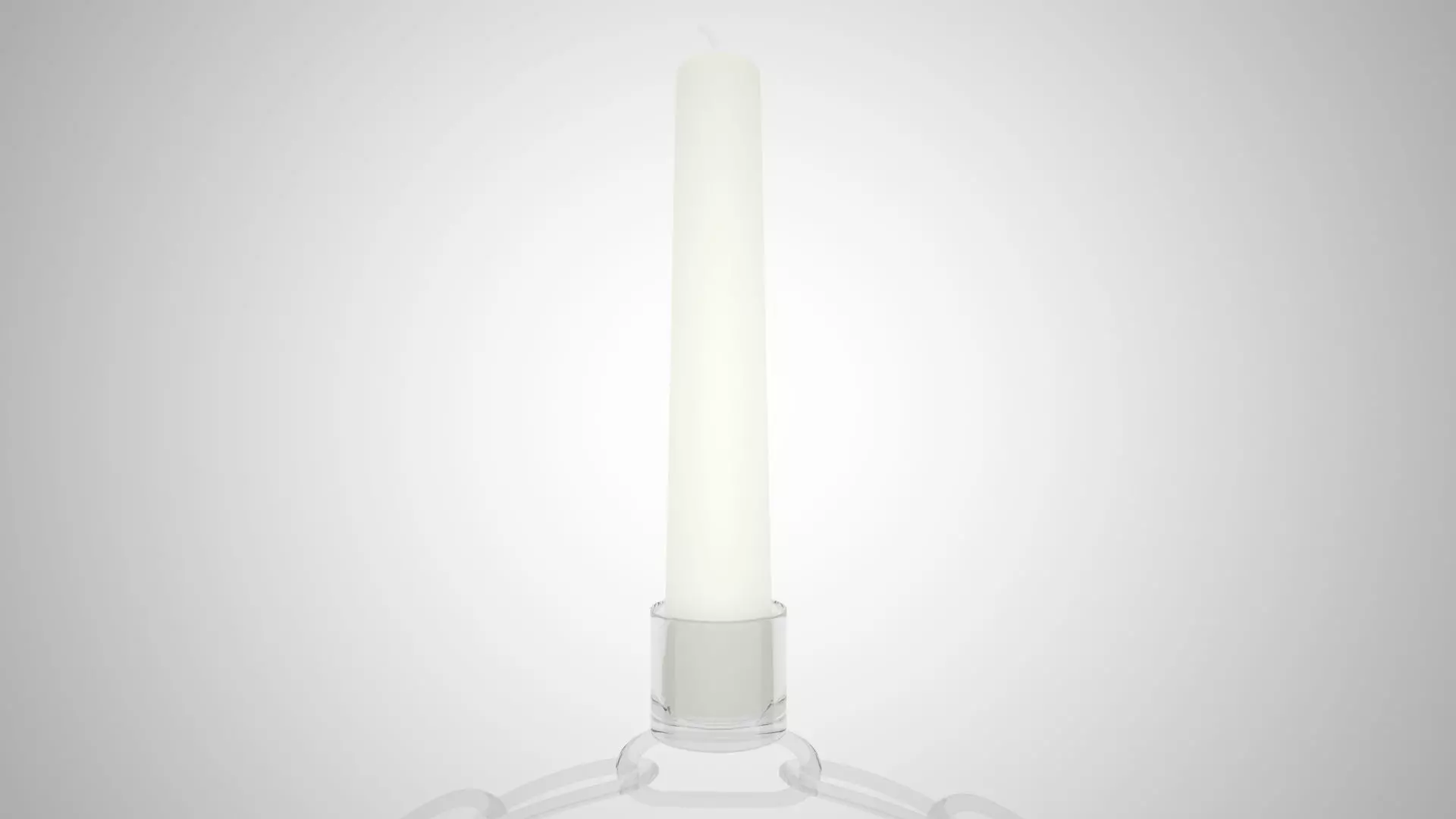 Alphabet Chain Q Candleholder Clear Glass Color 3D model_3