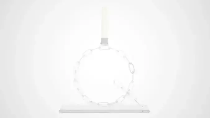 Alphabet Chain Q Candleholder Clear Glass Color