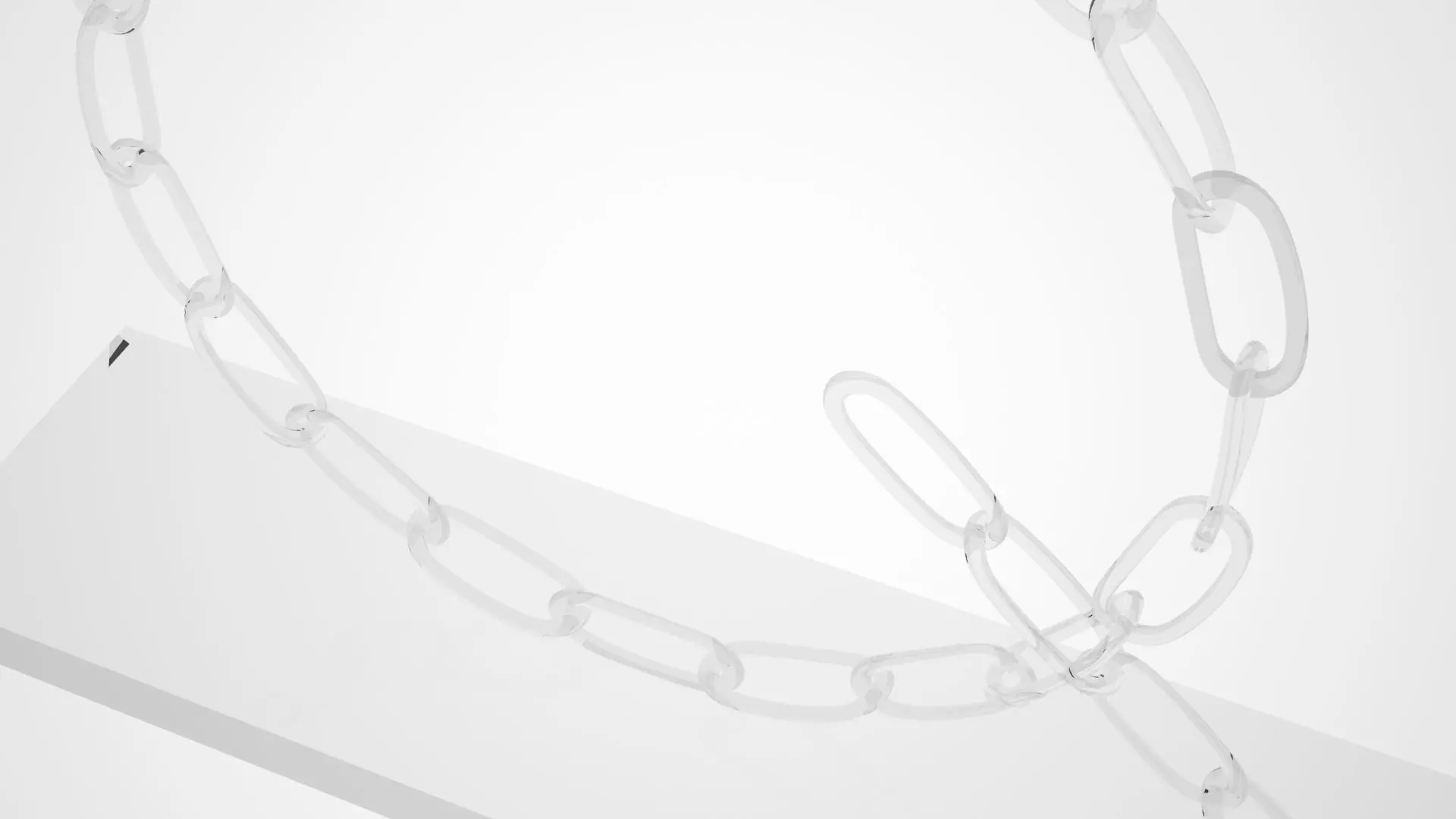 Alphabet Chain Q Candleholder Clear Glass Color 3D model_2