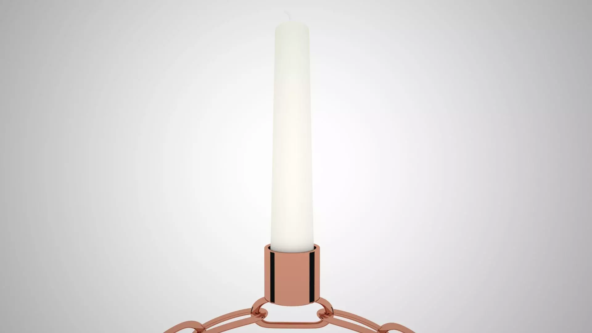 Alphabet Chain Q Candleholder Bronze Color 3D model_3