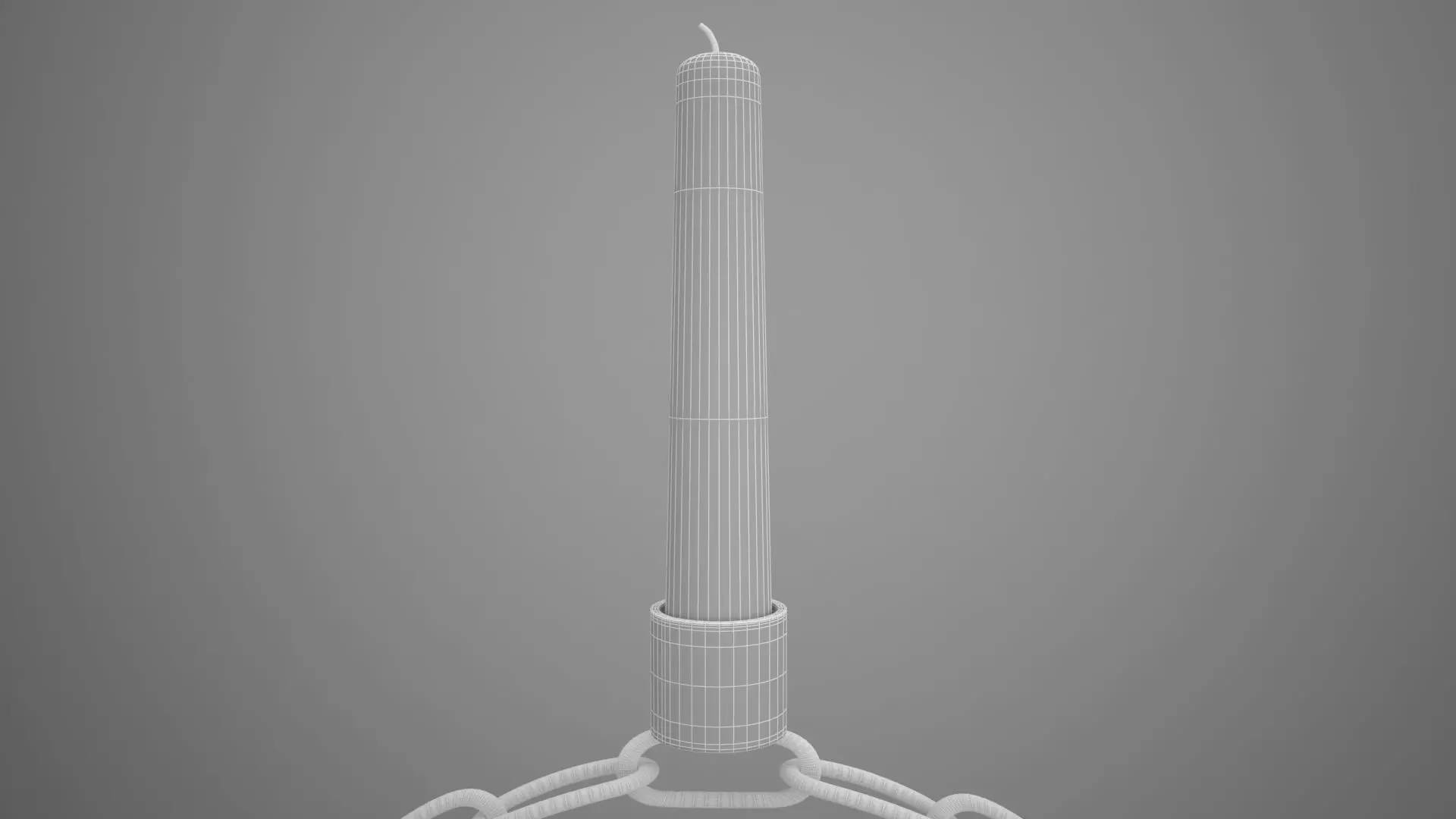 Alphabet Chain Q Candleholder Bronze Color 3D model_6