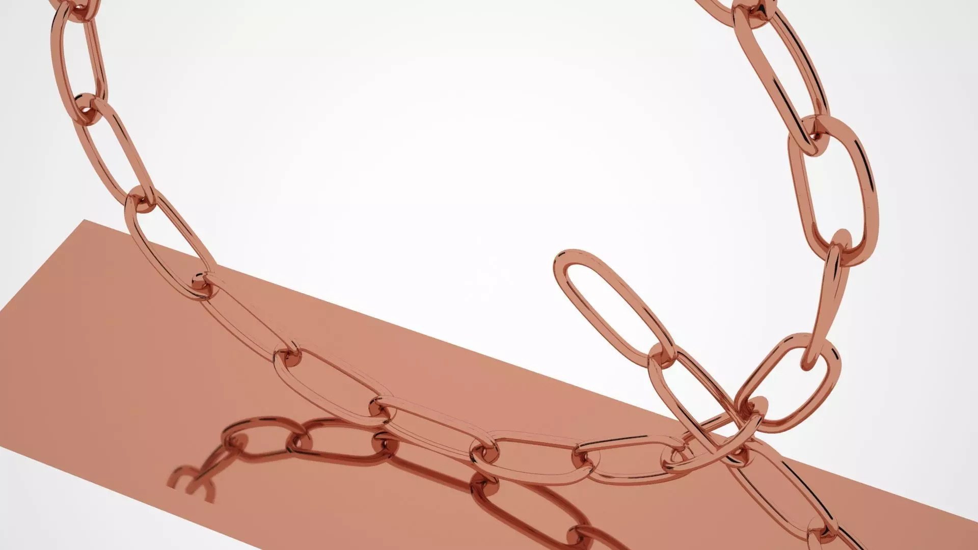 Alphabet Chain Q Candleholder Bronze Color 3D model_2