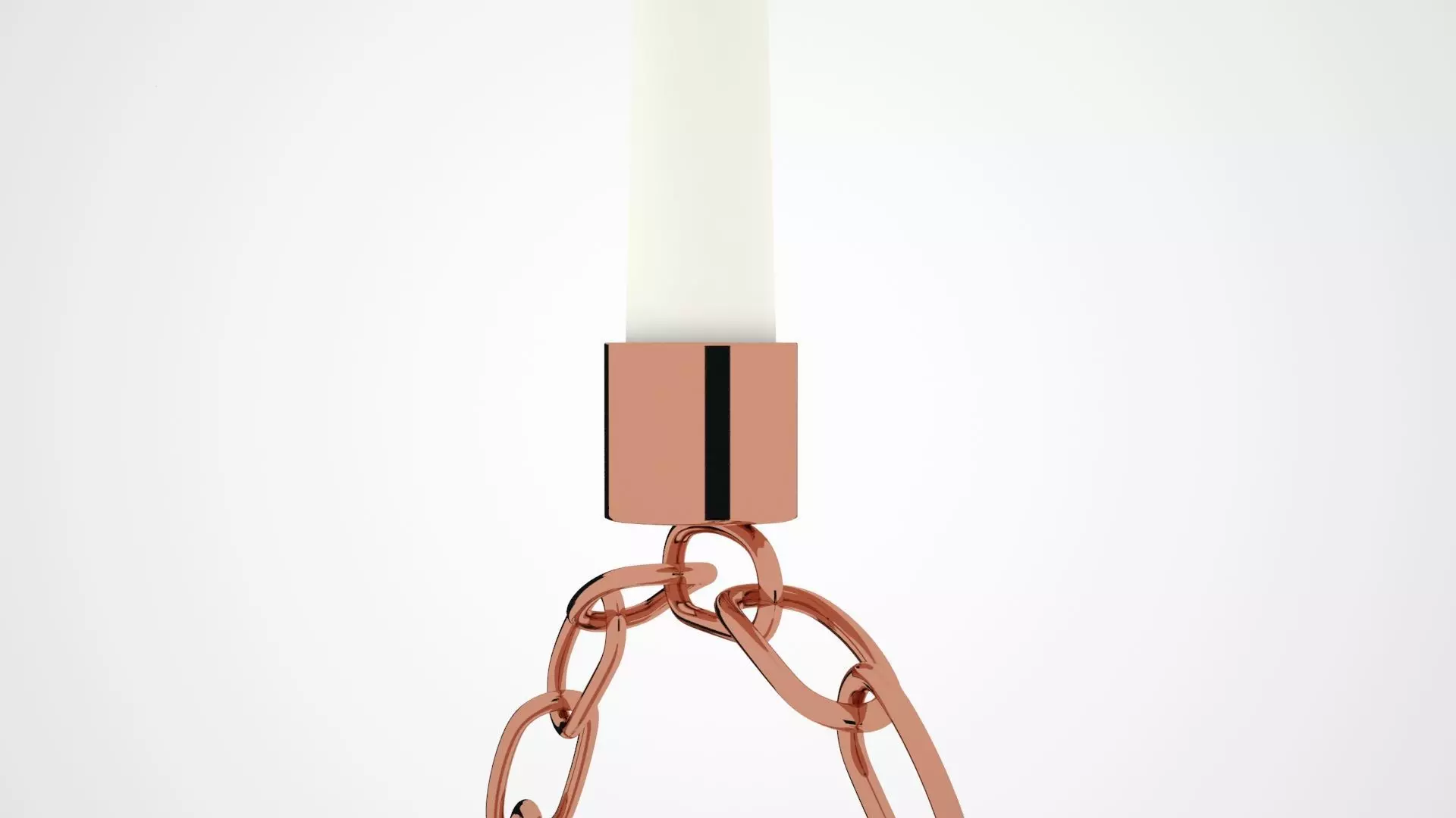 Alphabet Chain Q Candleholder Bronze Color 3D model_1