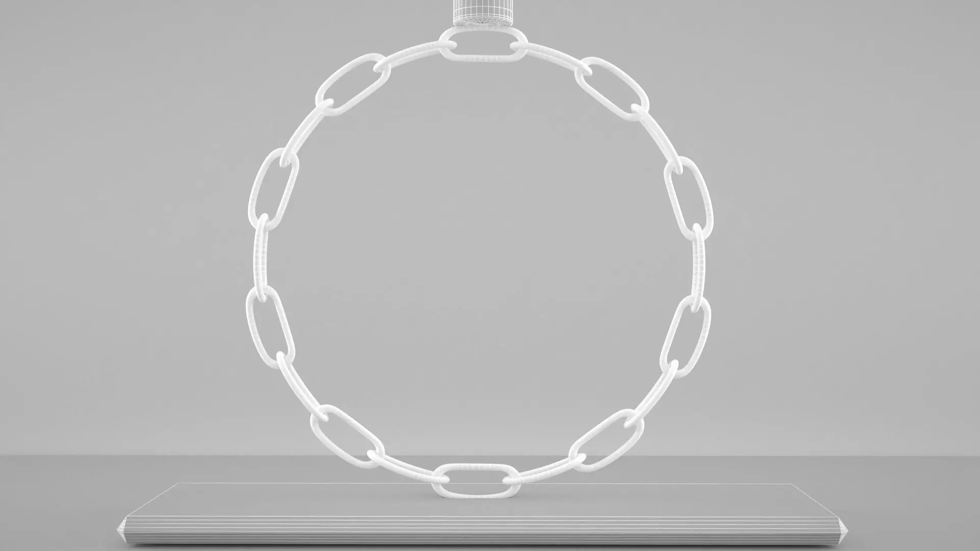 Alphabet Chain O Candleholder Tinted Glass Color 3D model_7