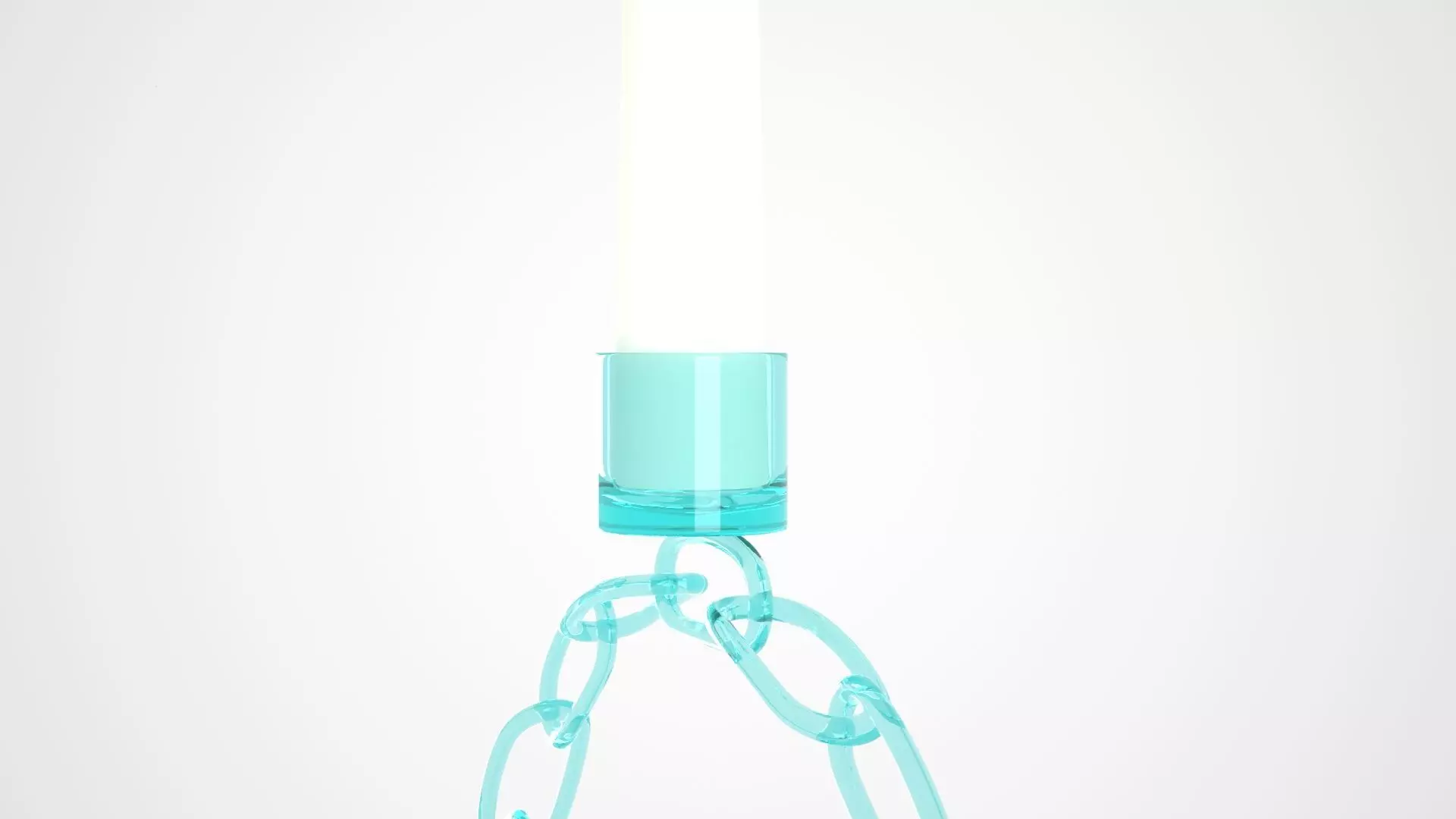 Alphabet Chain O Candleholder Tinted Glass Color 3D model_1