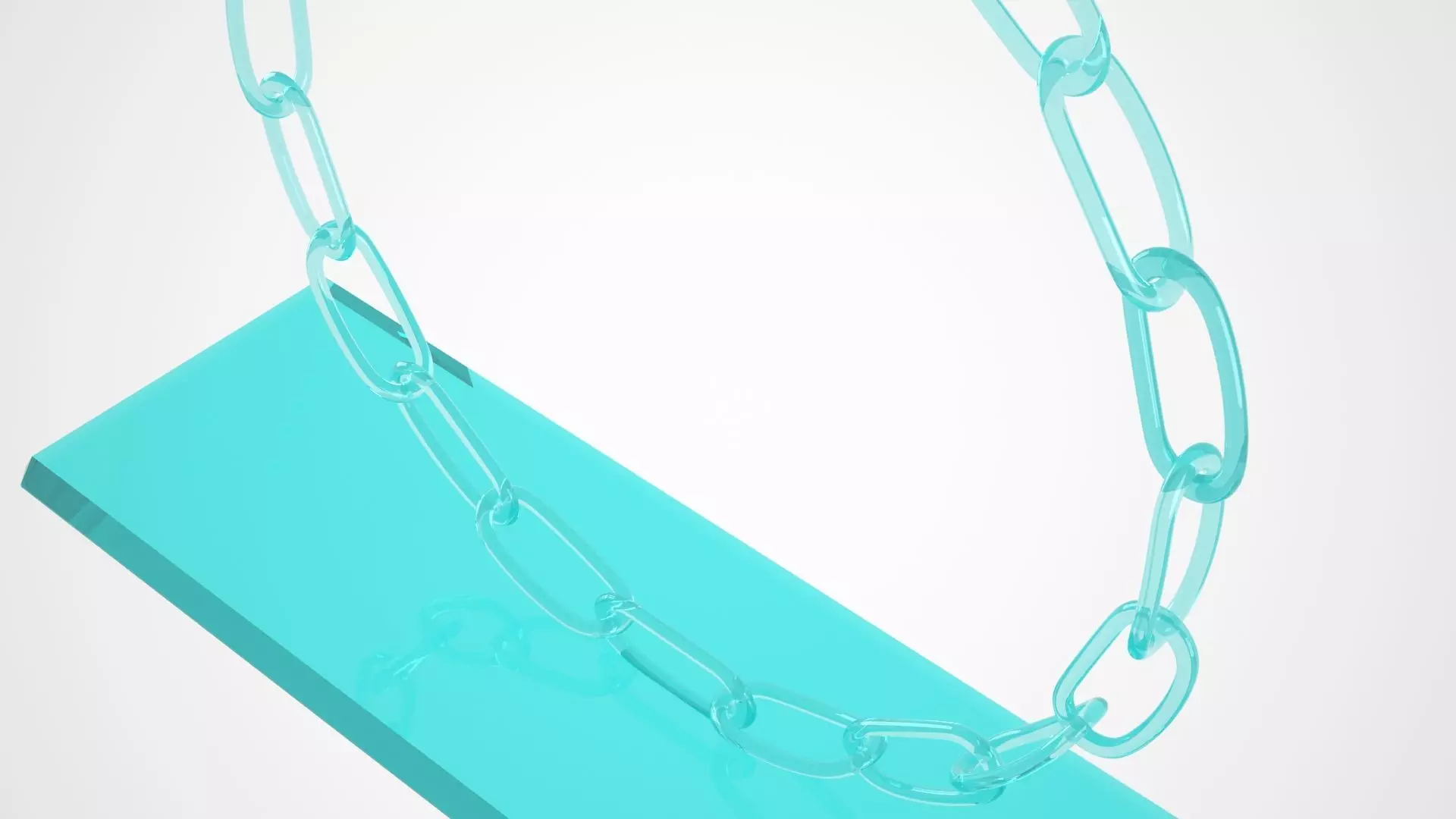 Alphabet Chain O Candleholder Tinted Glass Color 3D model_2