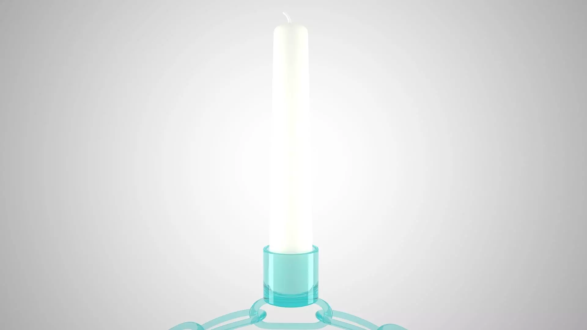 Alphabet Chain O Candleholder Tinted Glass Color 3D model_3