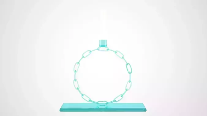 Alphabet Chain O Candleholder Tinted Glass Color