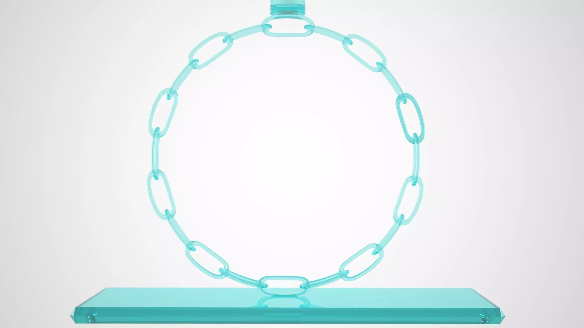 Alphabet Chain O Candleholder Tinted Glass Color 3D model_4