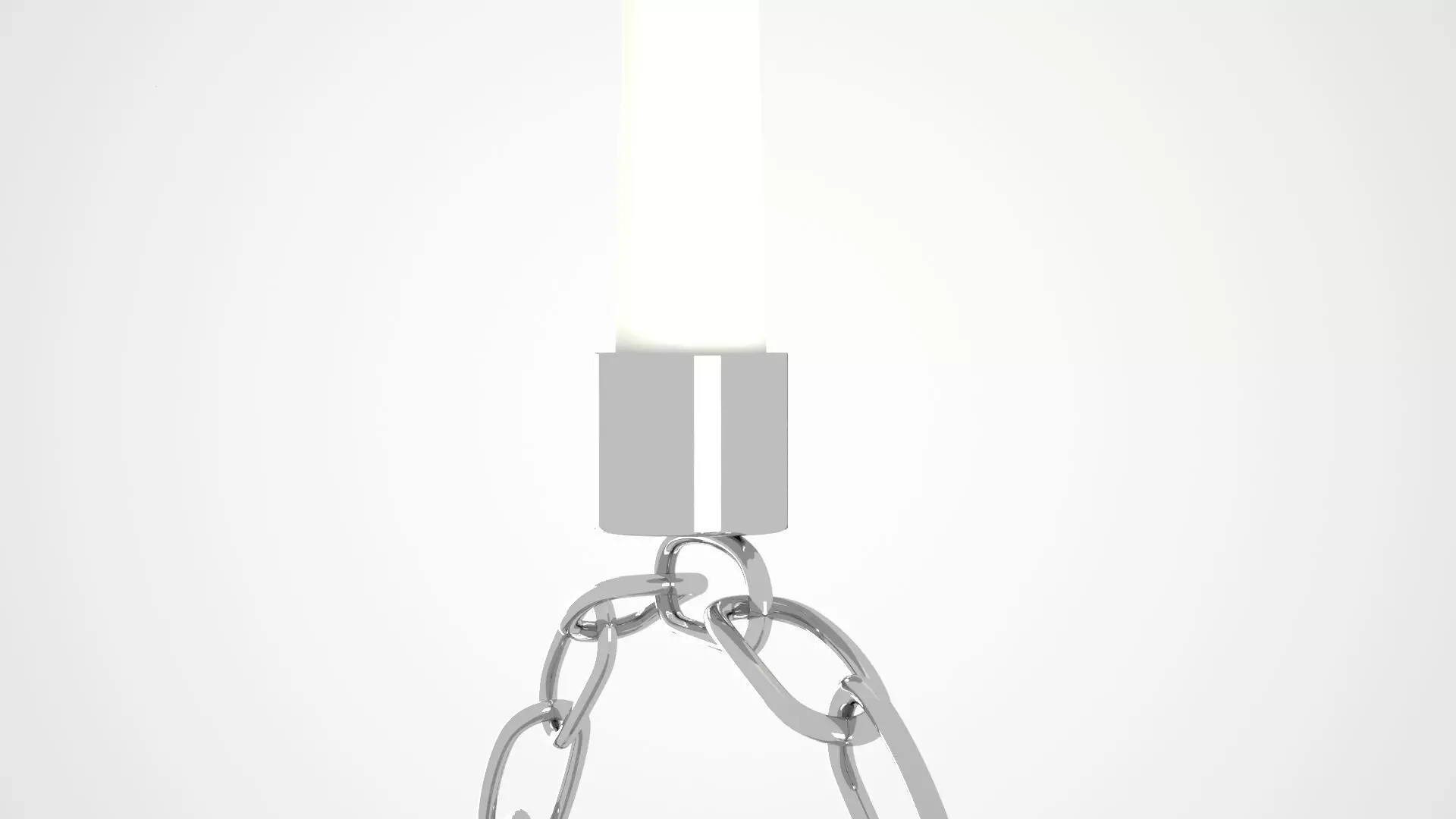 Alphabet Chain O Candleholder Sliver Color 3D model_1