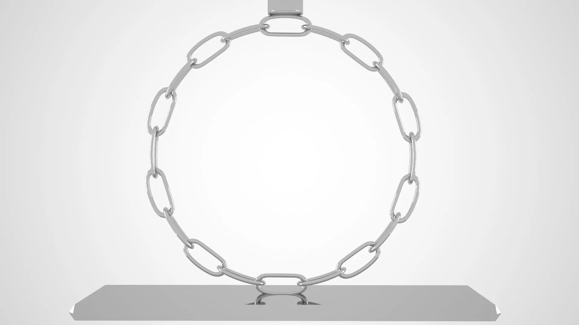 Alphabet Chain O Candleholder Sliver Color 3D model_4