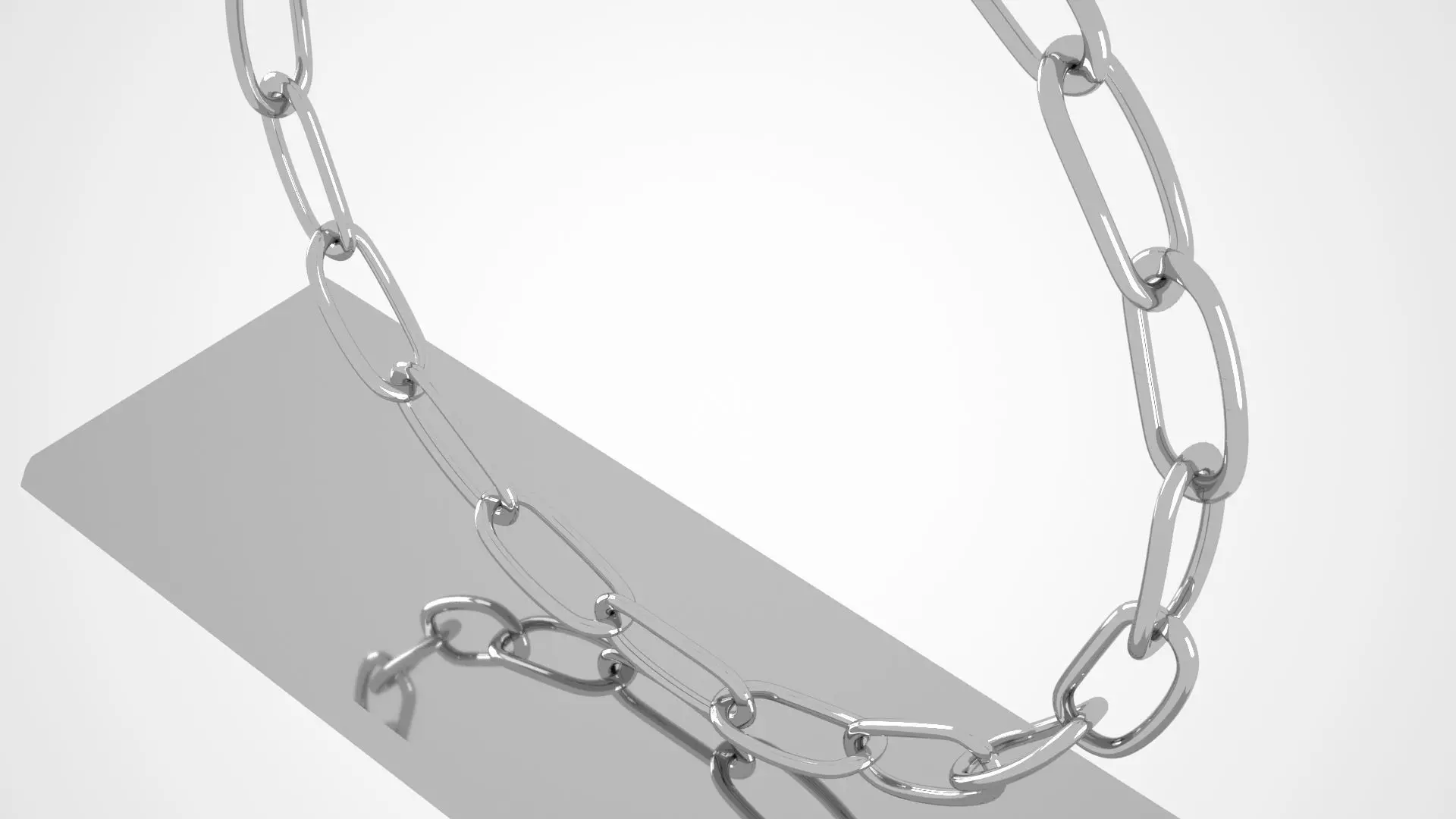 Alphabet Chain O Candleholder Sliver Color 3D model_2