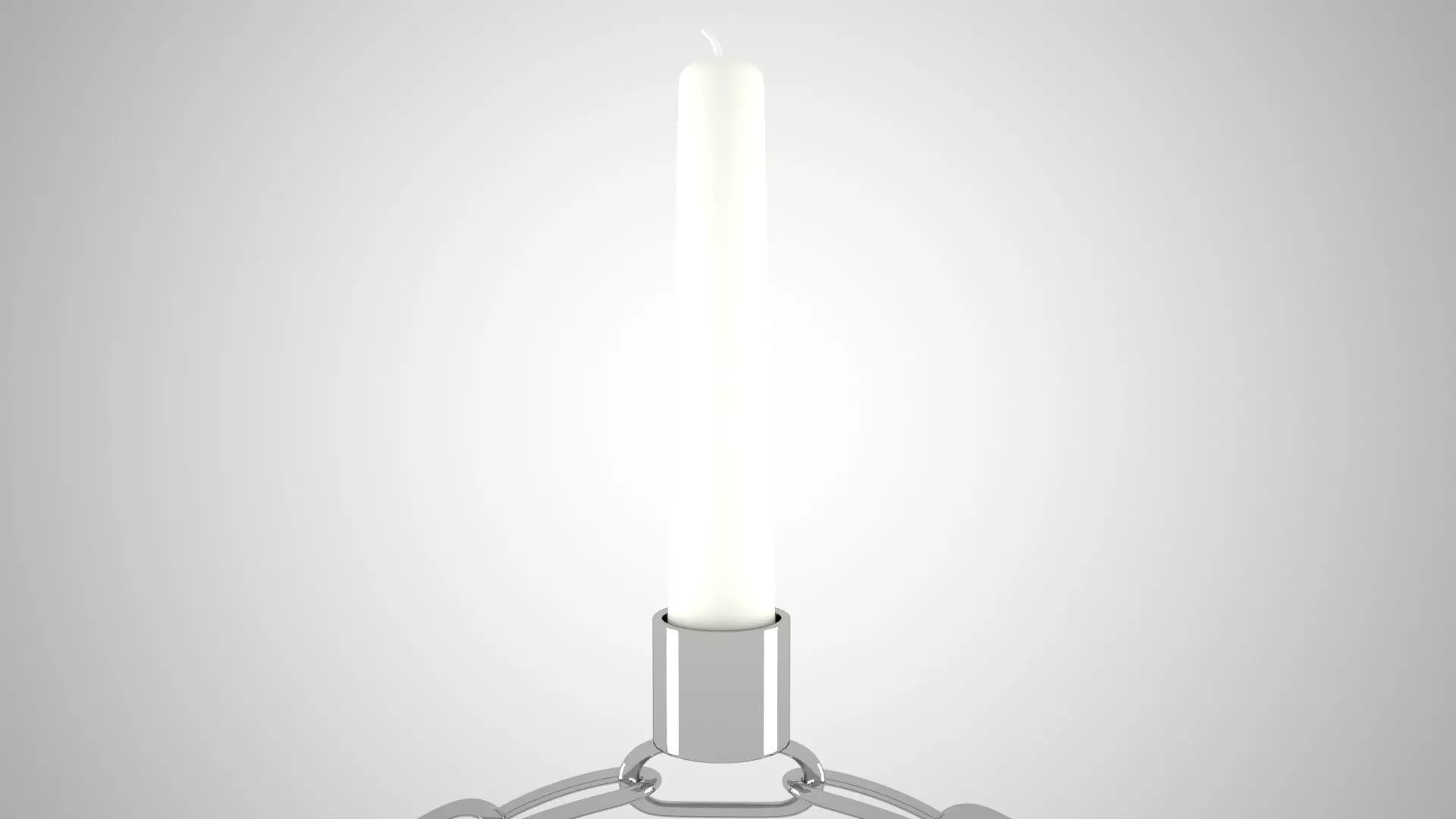 Alphabet Chain O Candleholder Sliver Color 3D model_3