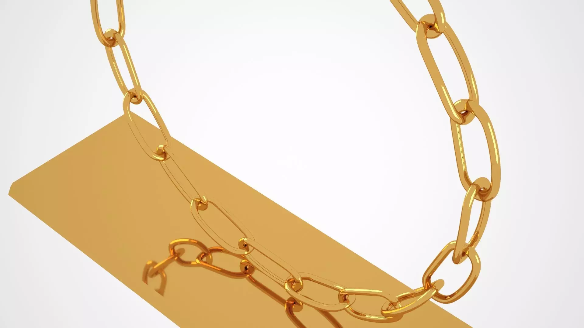 Alphabet Chain O Candleholder Gold Color 3D model_2