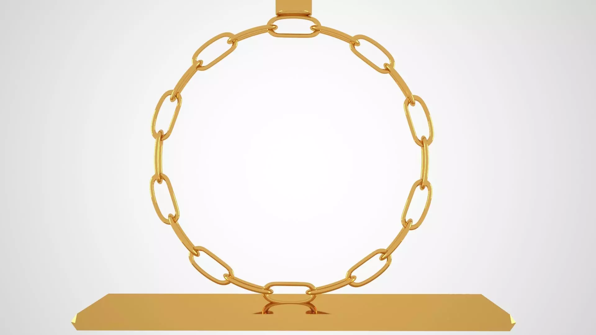 Alphabet Chain O Candleholder Gold Color 3D model_4