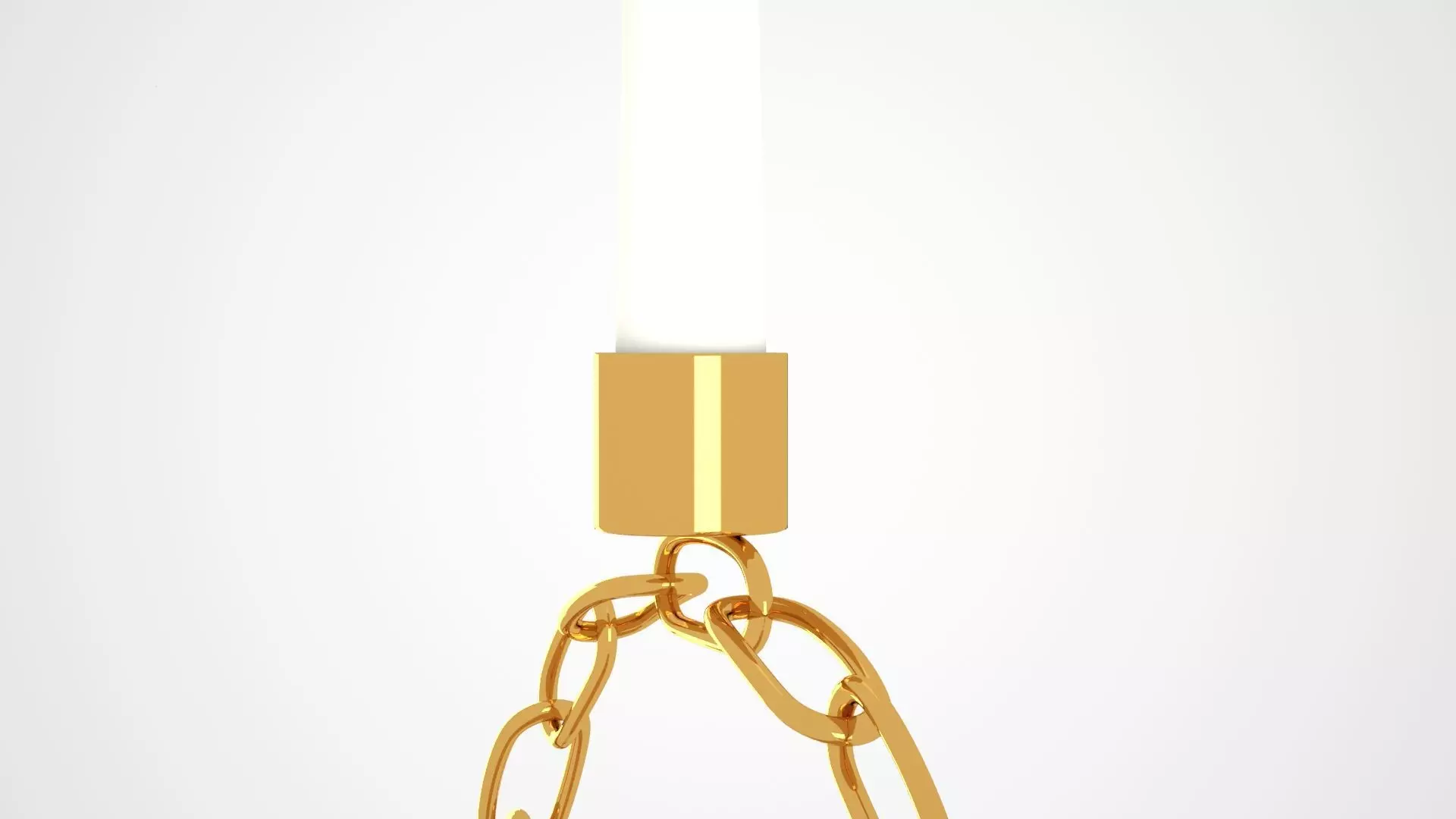 Alphabet Chain O Candleholder Gold Color 3D model_1