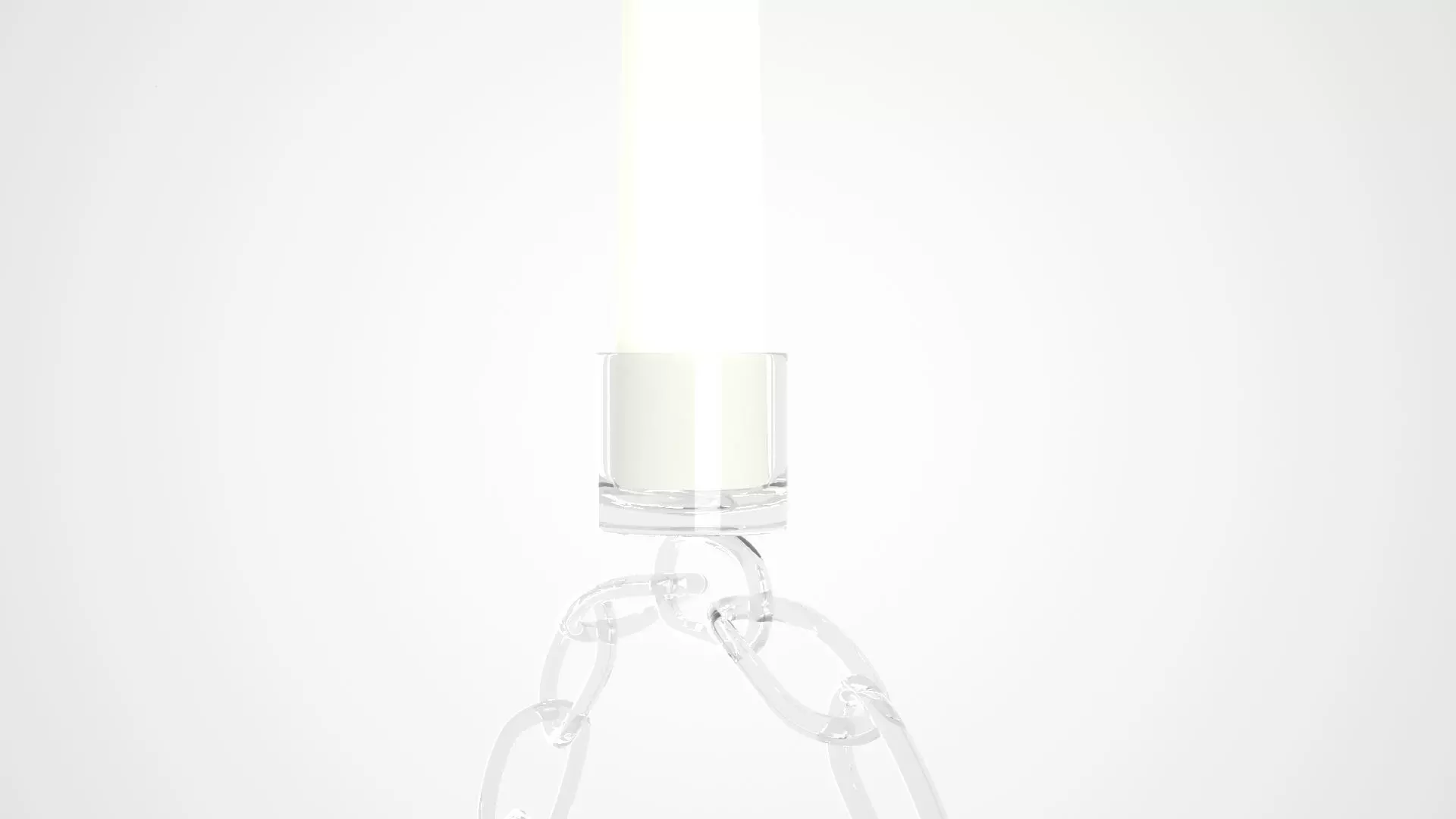 Chain O Candleholder Clear Glass Color 3D model_1