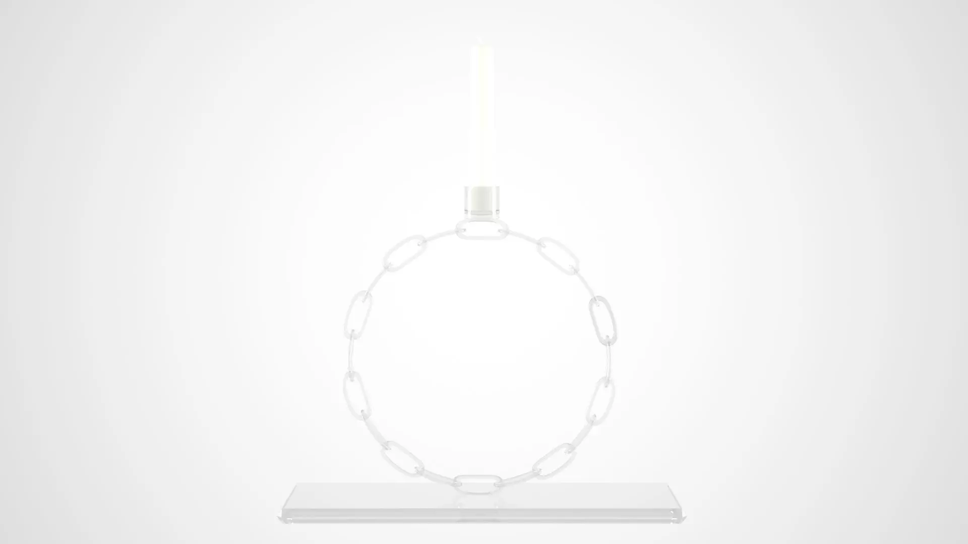 Chain O Candleholder Clear Glass Color 3D model_0