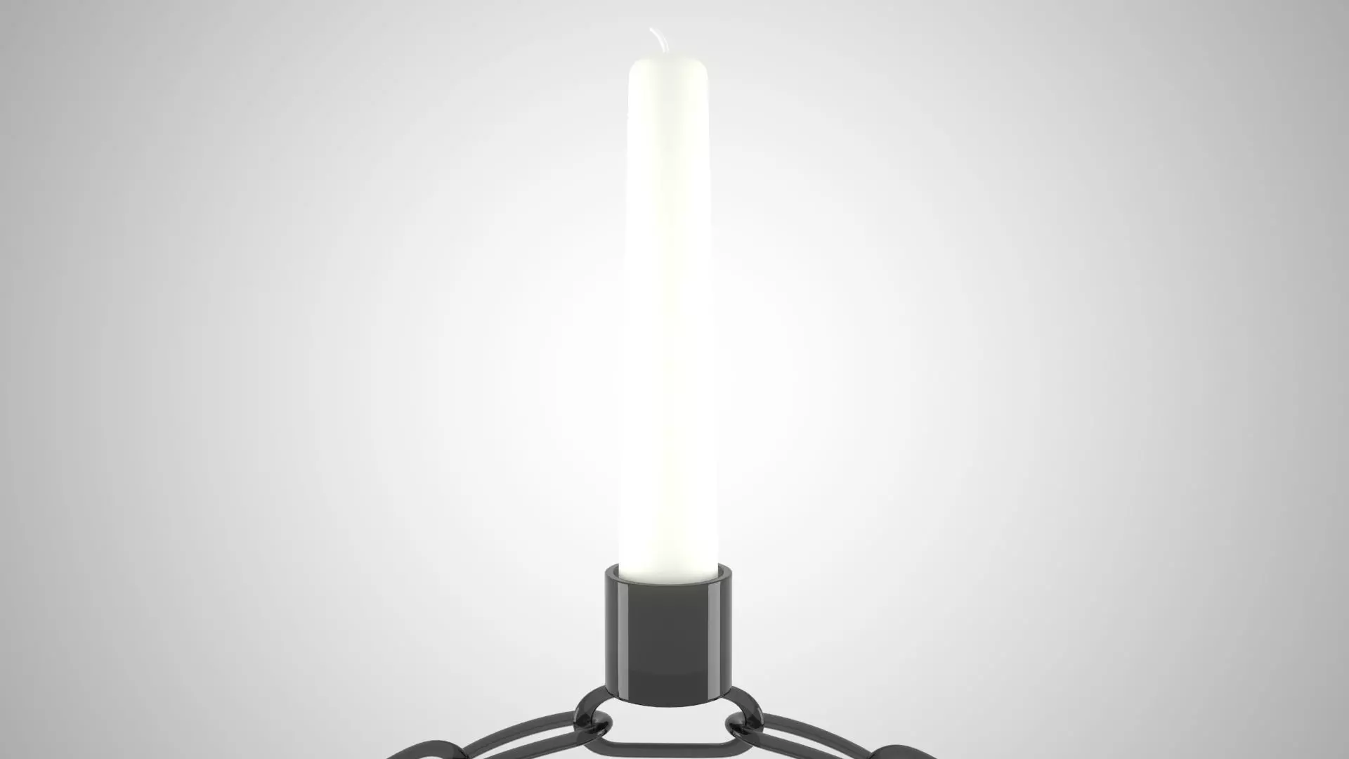 Chain O Candleholder Black Glass Color 3D model_3