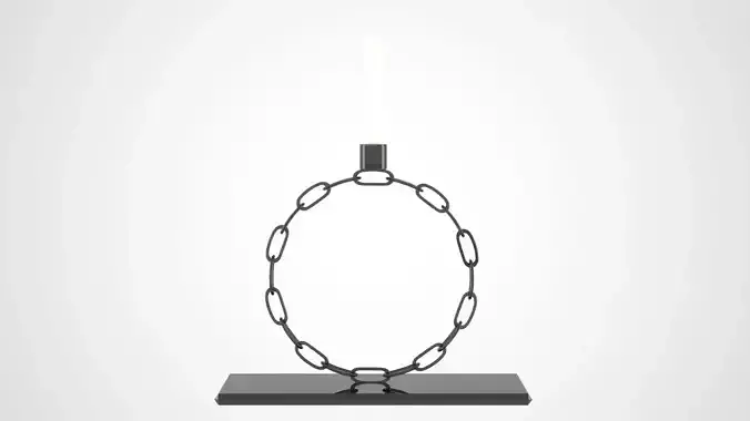 Chain O Candleholder Black Glass Color