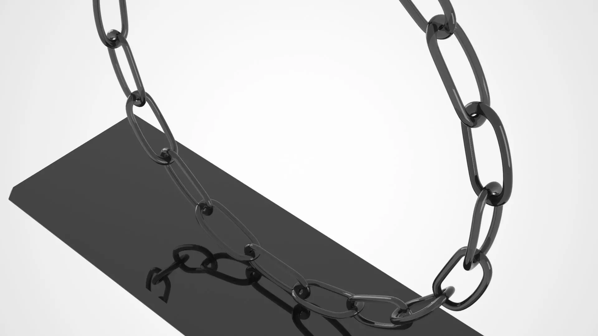 Chain O Candleholder Black Glass Color 3D model_2