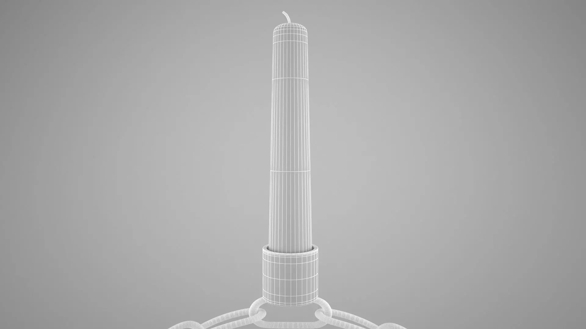 Chain O Candleholder Black Glass Color 3D model_6