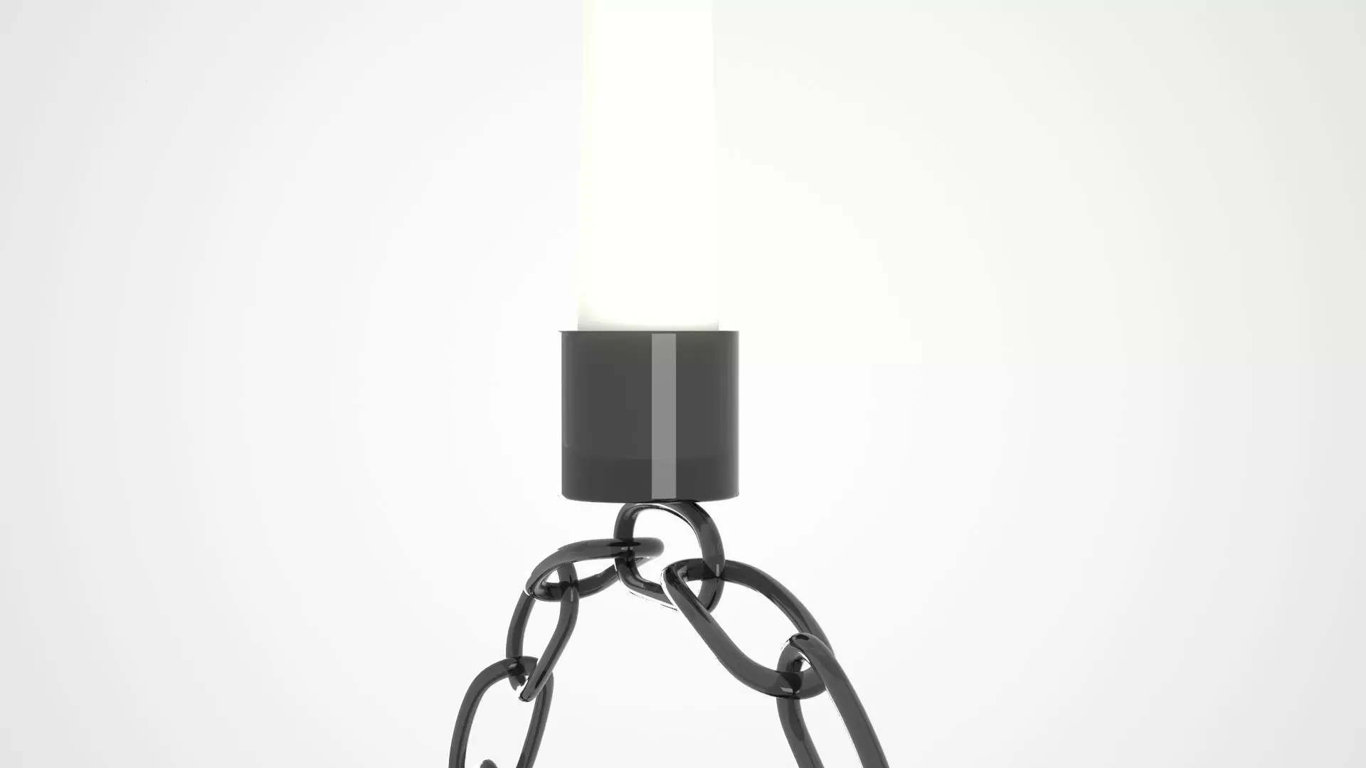 Chain O Candleholder Black Glass Color 3D model_1