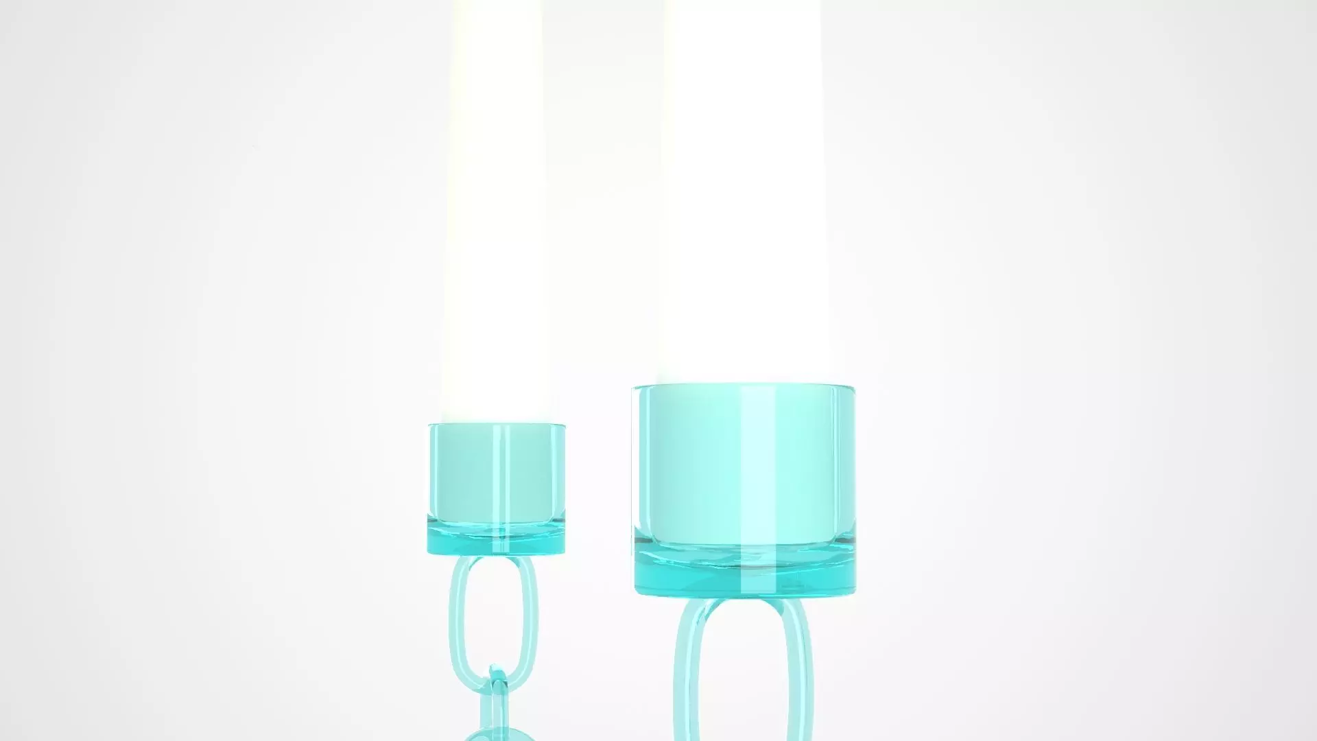 Chain N Candleholder Tinted Glass Color 3D model_1