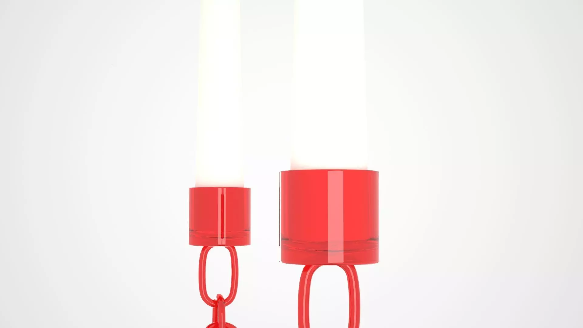 Chain N Candleholder Red Glass Color 3D model_1
