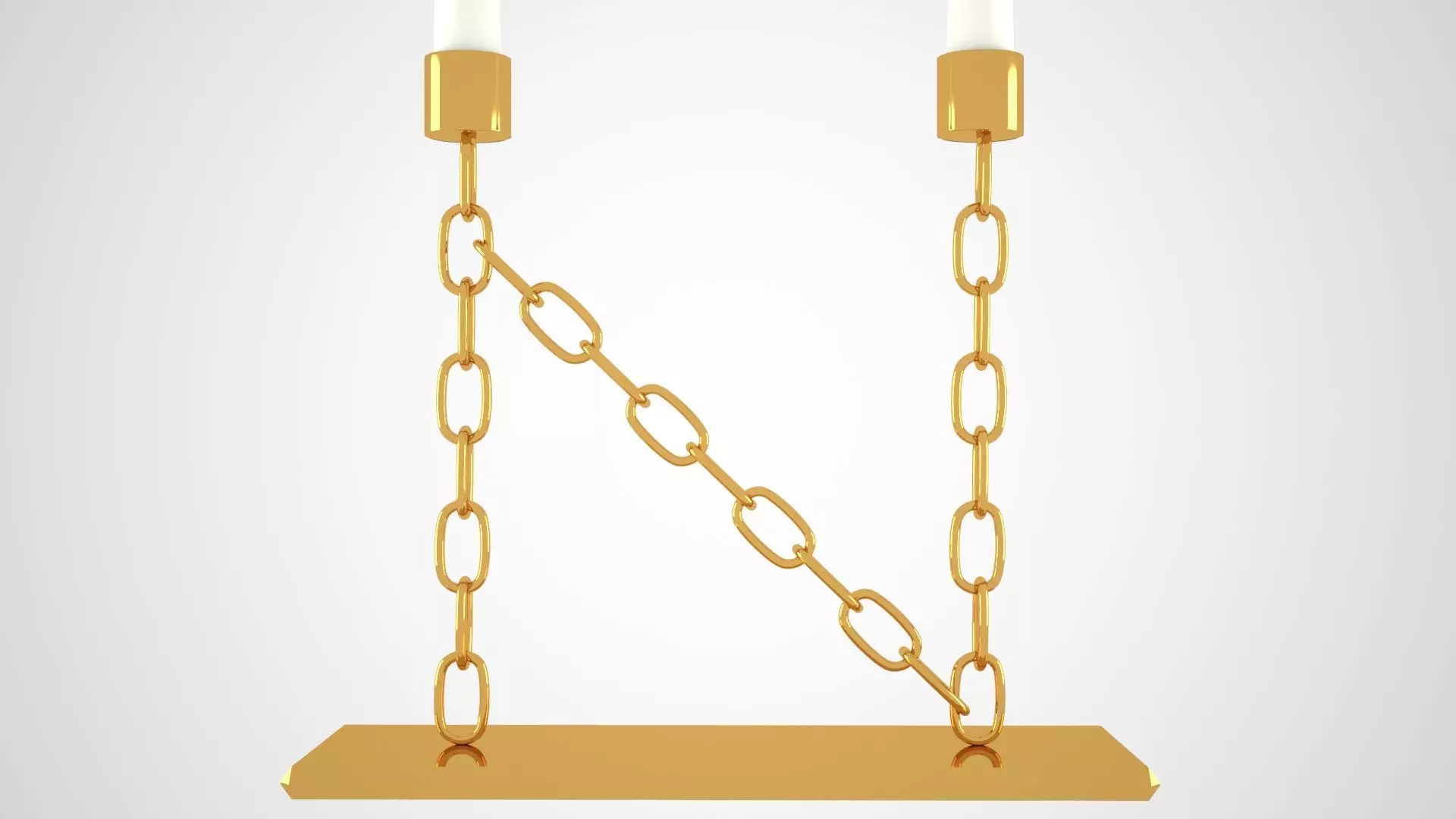 Chain N Candleholder Gold Color 3D model_7