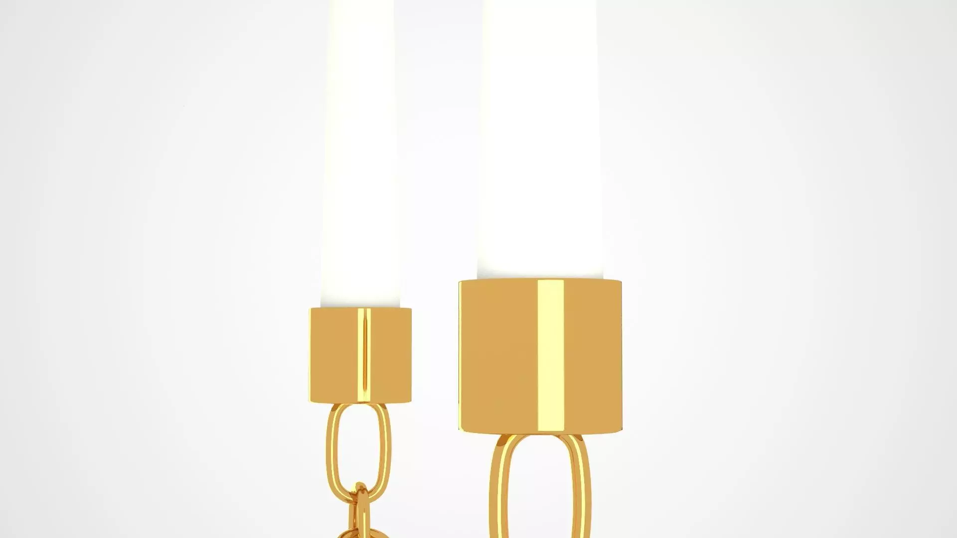 Chain N Candleholder Gold Color 3D model_2