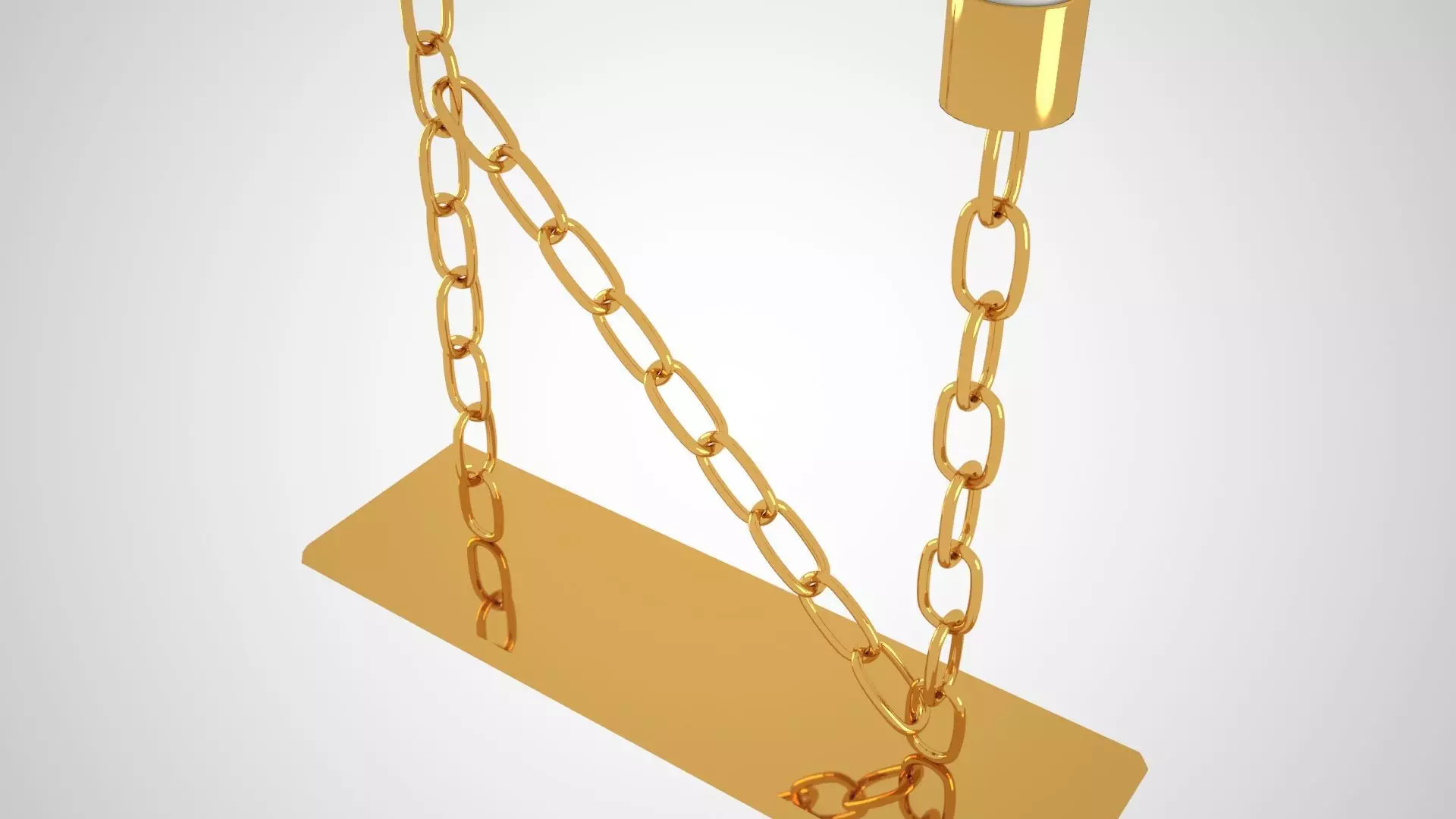 Chain N Candleholder Gold Color 3D model_3