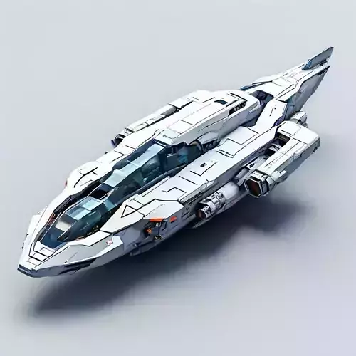 SciFi Dropship Shuttle 3D Model