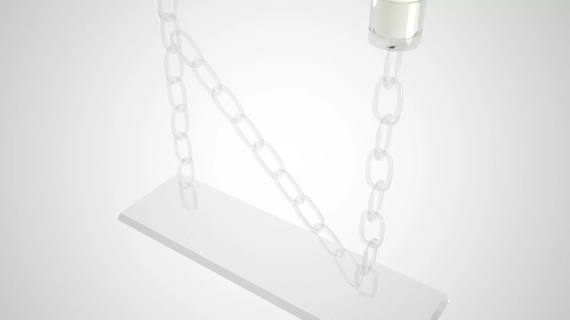 Chain N Candleholder Clear Glass Color 3D model_3