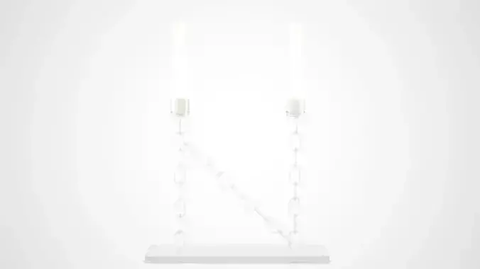 Chain N Candleholder Clear Glass Color