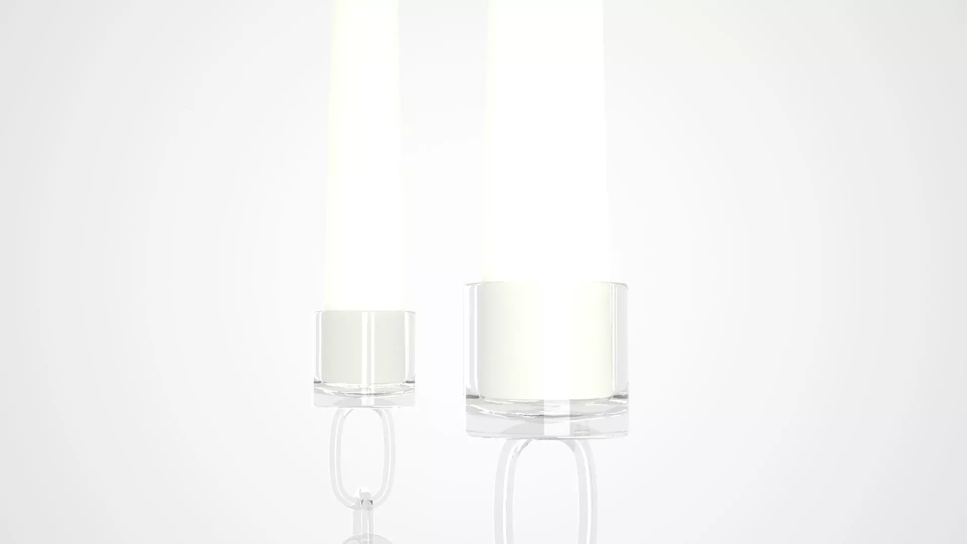 Chain N Candleholder Clear Glass Color 3D model_1