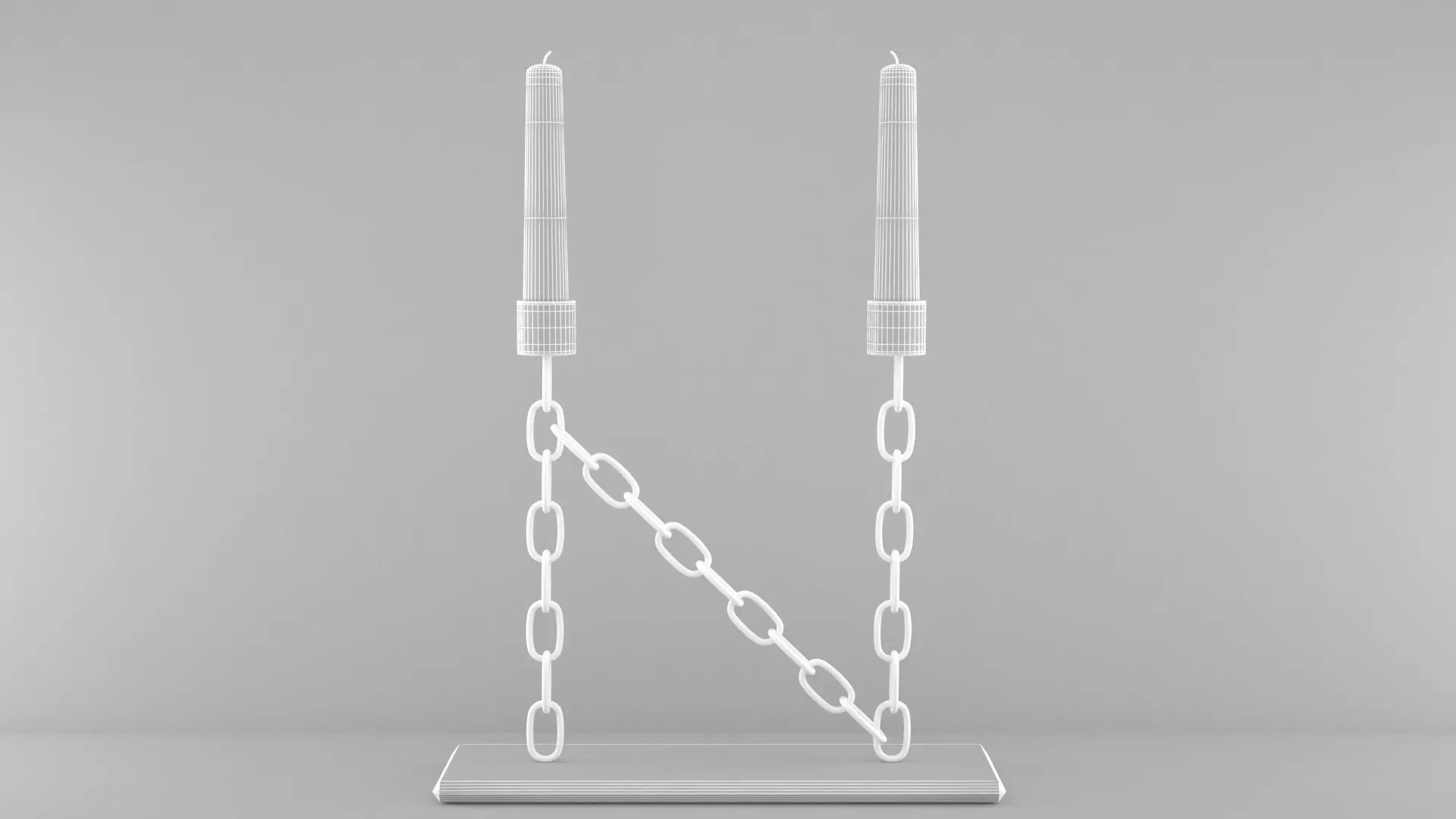 Chain N Candleholder Clear Glass Color 3D model_10