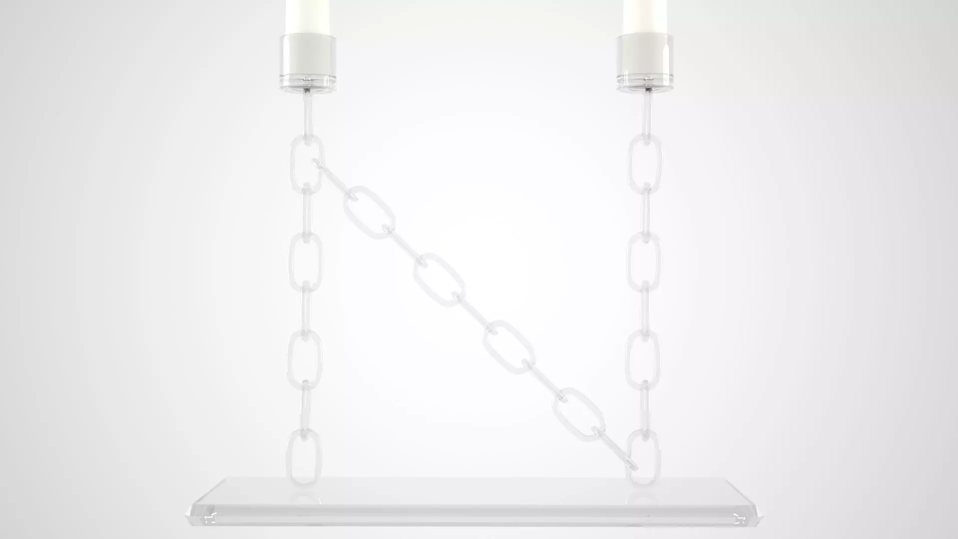 Chain N Candleholder Clear Glass Color 3D model_8