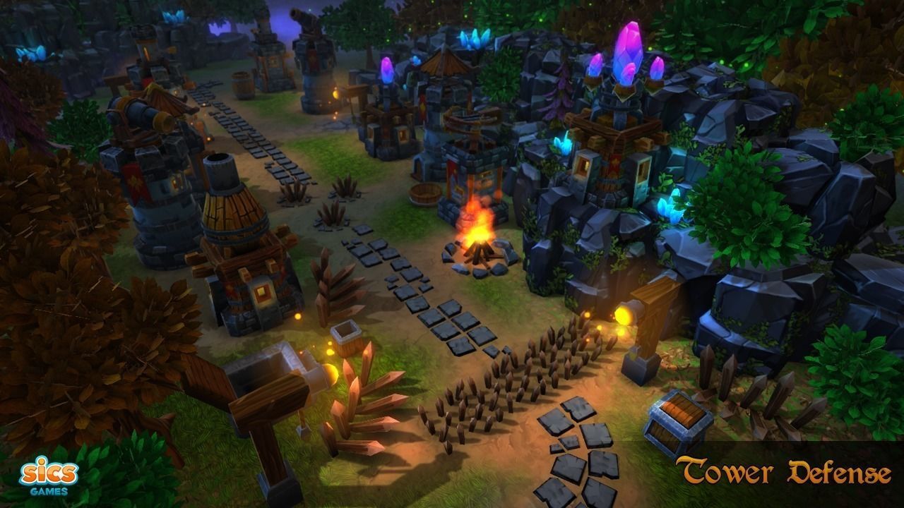 Fantasy Village and Tower Defense Low-poly 3D model_17