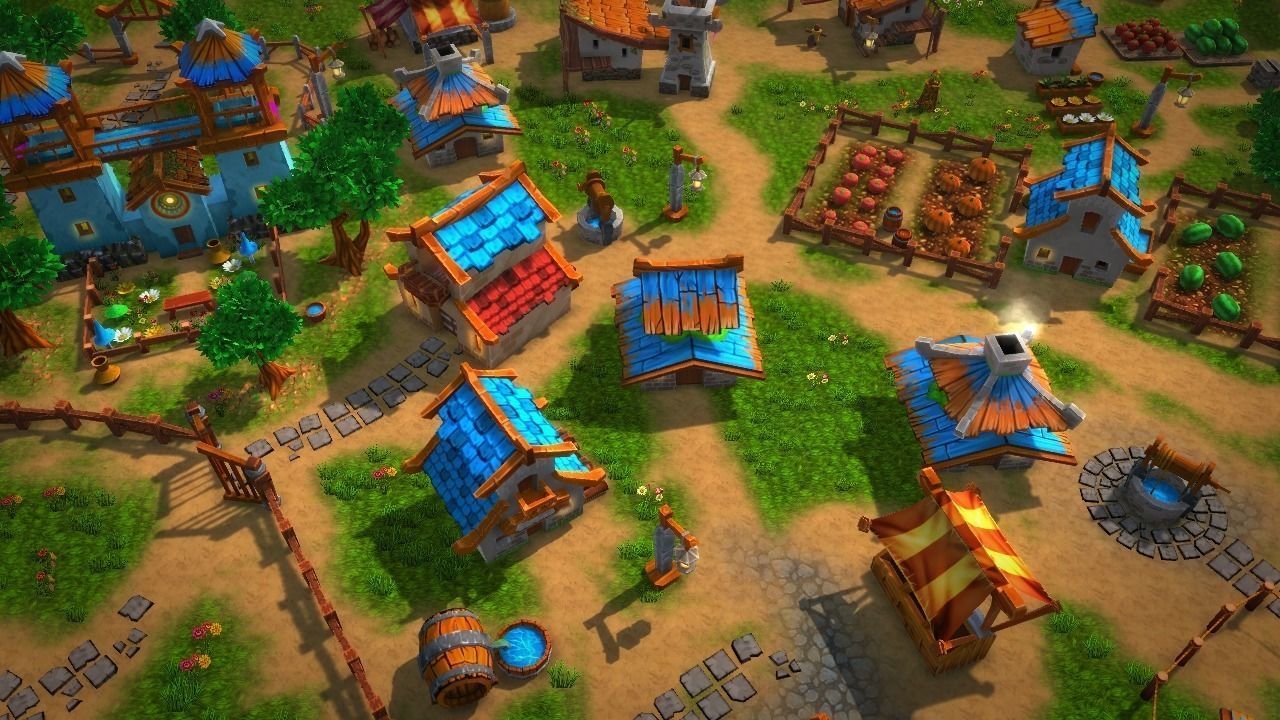 Fantasy Village and Tower Defense Low-poly 3D model_10