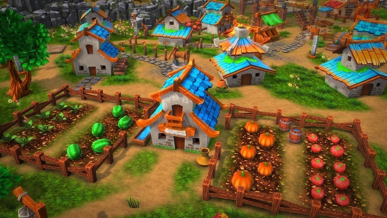 Fantasy Village and Tower Defense Low-poly 3D model_16