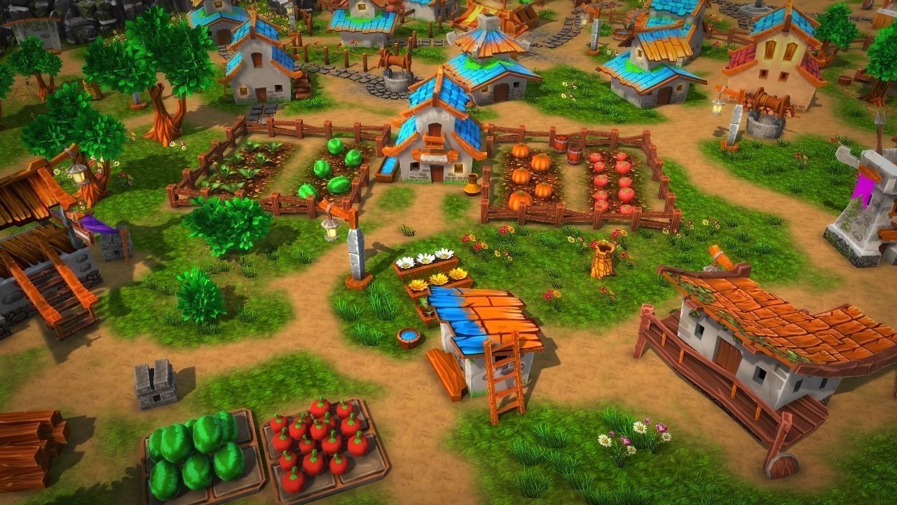 Fantasy Village and Tower Defense Low-poly 3D model_15