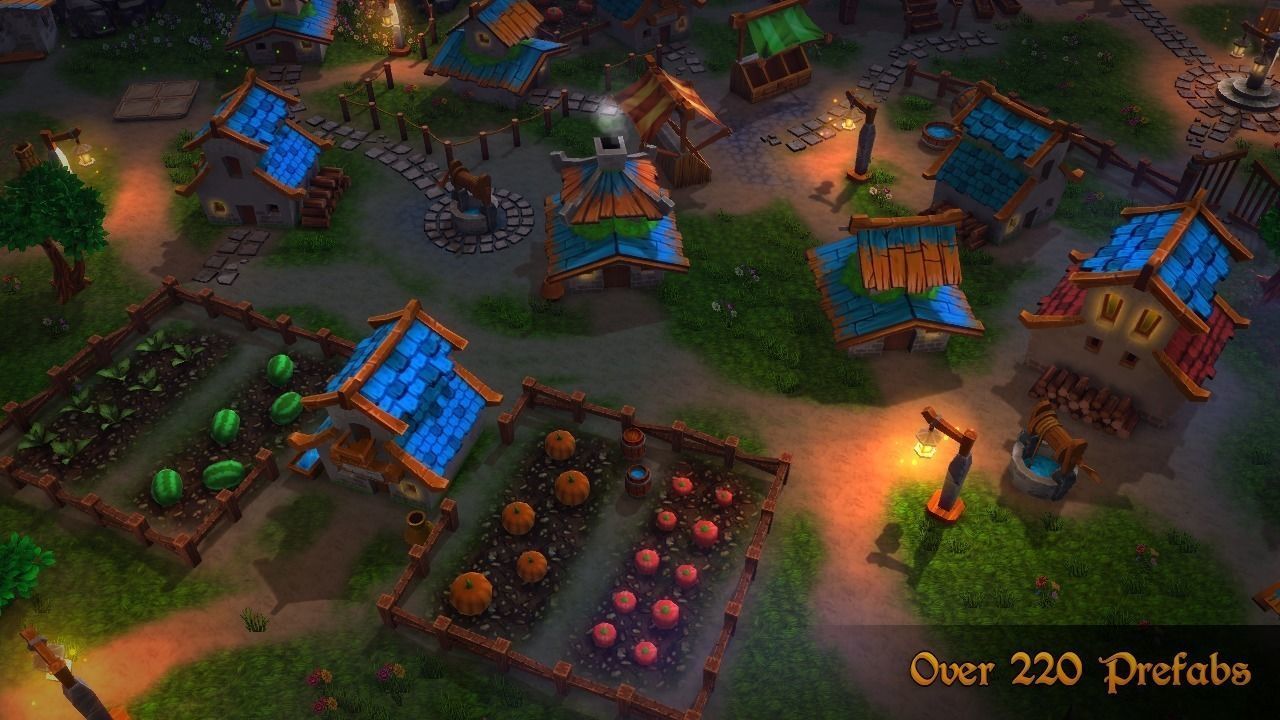 Fantasy Village and Tower Defense Low-poly 3D model_11