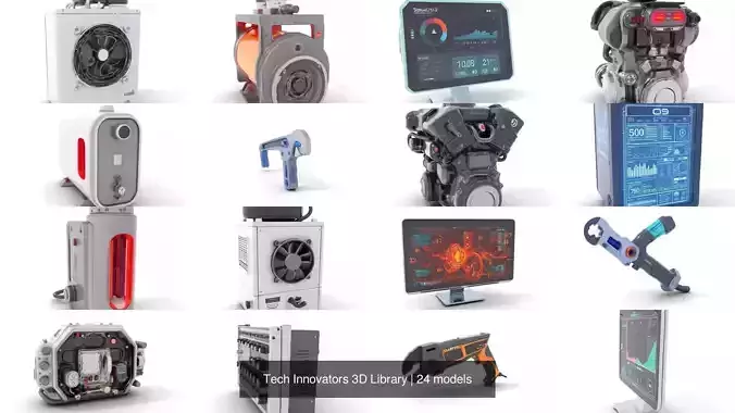 Tech Innovators 3D Library 3D Model Collection