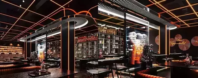 Industrial style bar